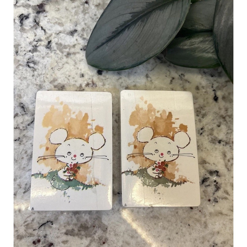 2 Vintage Trump Brand‎ Deck of Playing Cards New Sealed Mouse Bouquet Flowers